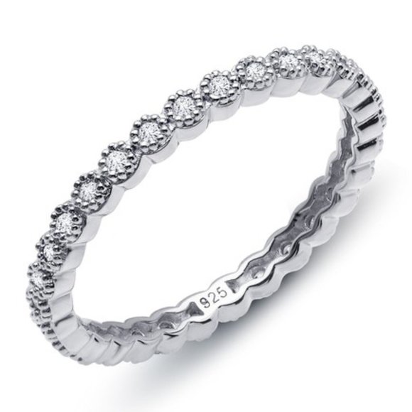 NEW LaFonn Milgrain Eternity Band - Picture 1 of 8